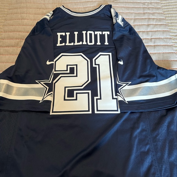 Ezekiel Elliott Dallas Cowboys On Field Mens XXL Nike Game Blue Jersey - Picture 3 of 7